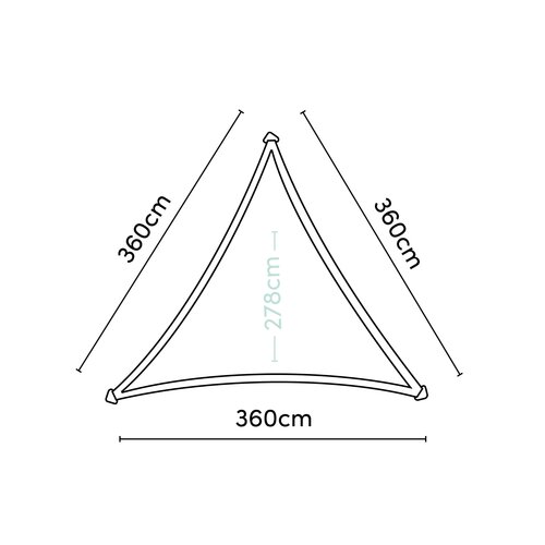 Platinum Shade sail triangle 360x360x360 Anthracite - afbeelding 3