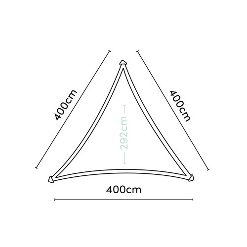 Platinum Shade sail triangle 400x400x400 Grey - afbeelding 3