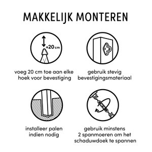 Platinum Shade sail triangle 500x500x500 Anthracite - afbeelding 5