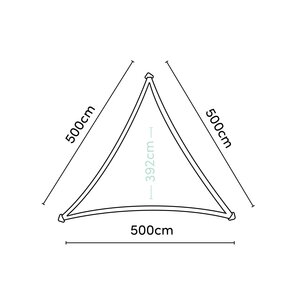 Platinum Shade sail triangle 500x500x500 Anthracite - afbeelding 4