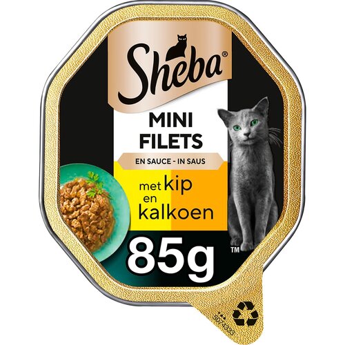Sheba Mini Filets Kip & Kalkoen in Saus - 85gr - afbeelding 2