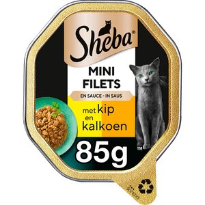 Sheba Mini Filets Kip & Kalkoen in Saus - 85gr - afbeelding 2