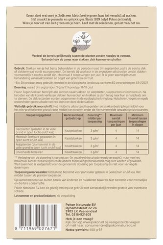 Pokon Slakkenkorrels 450gr - afbeelding 2