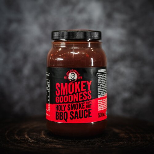 Smokey Goodness Holy Smoke That’s Hot! BBQ Sauce 500ml - afbeelding 1