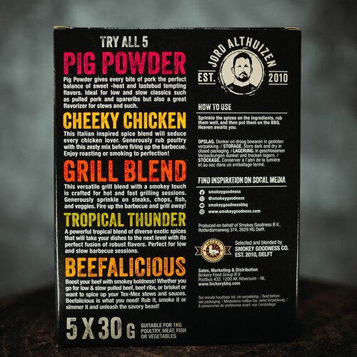 Smokey Goodness Try All 5 Rubs Box 150g - afbeelding 2