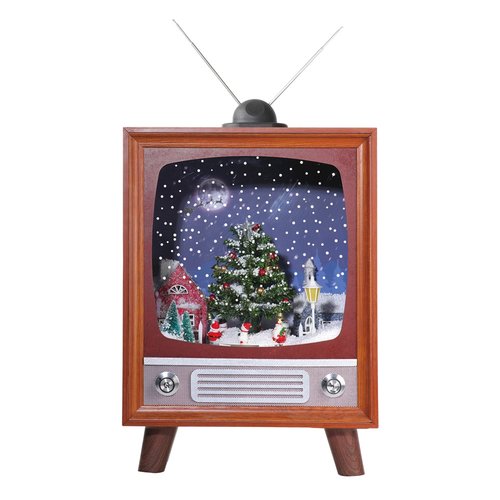 Sneeuw Retro TV Bruin - 38,5 x 20 x 53,5 cm - afbeelding 1