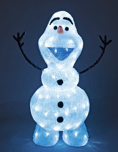 Sneeuwpop Acryl LED 80L - H 70 cm - afbeelding 2