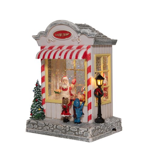 Snoepwinkel led 18x13x22cm wit - afbeelding 4