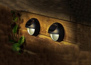 Solar downlight D 8 x 4,5 cm zwart - 2st - afbeelding 2
