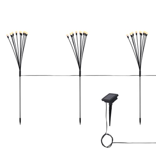 Solar fireflies 3x 10L warmwit - 1m lead - afbeelding 1