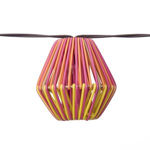 Solar Garden lichtsnoer roze oranje 10 lampjes