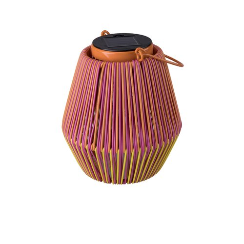 Solar Garden Solar lantaarn PP rattan colored - D18xH20cm