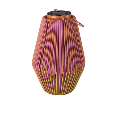Solar Garden Solar lantaarn PP rattan colored - D20xH30cm
