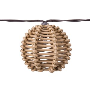 Solar Garden Solar lichtsnoer 10L bol PP natural kabel bruin - D6cm