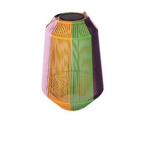 Solar Garden Solar + USB lantaarn D 23,5 x H 35 cm tropical - afbeelding 1