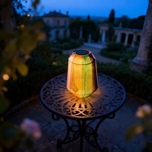 Solar Garden Solar + USB lantaarn D 23,5 x H 35 cm tropical - afbeelding 3