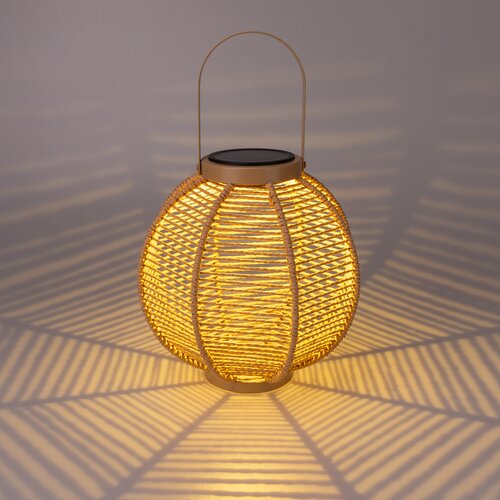 Solar Garden Solar + USB lantaarn natural - D23xH23cm - afbeelding 2