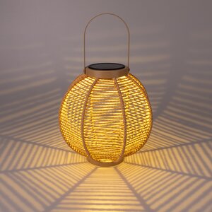 Solar Garden Solar + USB lantaarn natural - D23xH23cm - afbeelding 2