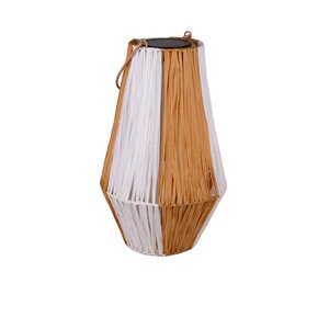 Solar Garden Lantaarn Solar USB - D23xH23cm Wit/Naturel - afbeelding 1