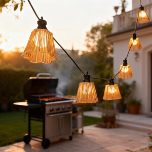 Solar Garden Solar + USB partylight 8L natural - D9xH8cm - afbeelding 5