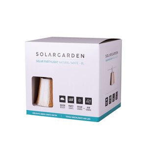 Solar Garden Solar + USB partylight 8L natural/white - D9,5xH8,5cm - afbeelding 6