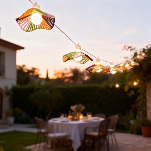 Solar Garden Solar + USB partylight 8L tropical - D15xH5cm - afbeelding 5