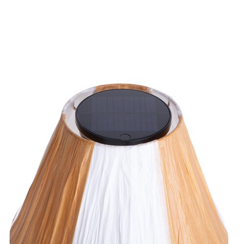 Solar Garden Solar + USB vloerlamp natural/white - D30xH145cm - afbeelding 3