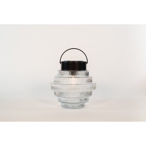 Solar glazen retro lamp helder  16X16CM