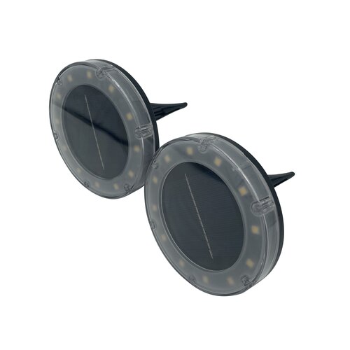 Solar Grondspot Set - D11,5xH14,5cm Zwart - afbeelding 1