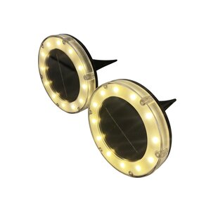 Solar Grondspot Set - D11,5xH14,5cm Zwart - afbeelding 2