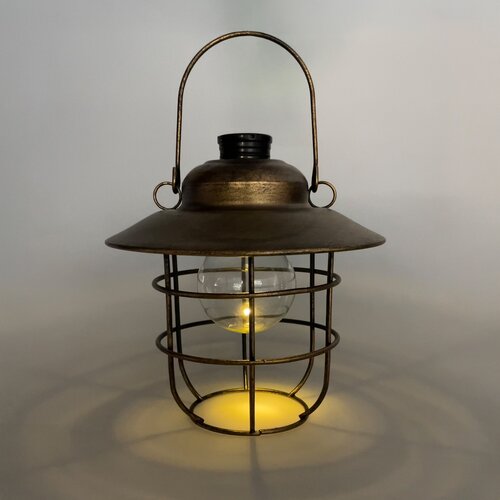 Solar hanglamp metaal lantaarn D 15,5 x H 16 cm - afbeelding 2