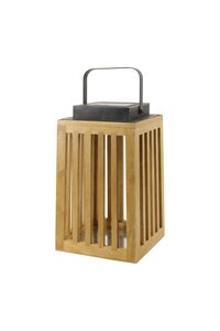 Solar lantaar hout  - 18x18xH30cm Hout/Zwart