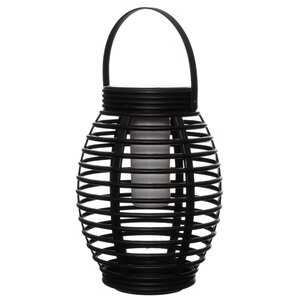 Anna's Collection solar lantaarn met effect LED - H 19 x D 15 cm