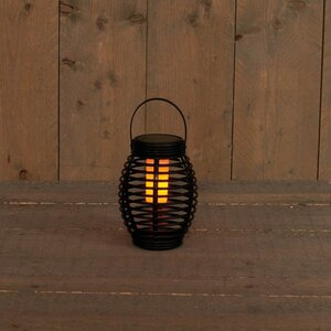 Anna's Collection solar lantaarn met effect LED - H 19 x D 15 cm
