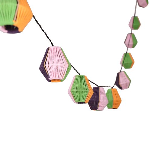 Solar Lichtsnoer Tropical USB 10 Led lampjes - D6xH6,5cm - afbeelding 1