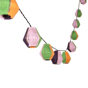 Solar Lichtsnoer Tropical USB 10 Led lampjes - D6xH6,5cm - afbeelding 1