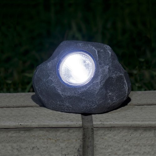 Solar rotslamp 13x10x7cm