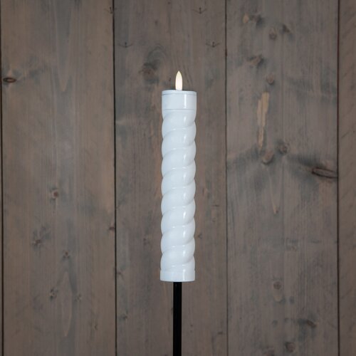 Solar swirl fakkel 21x4x76cm wit