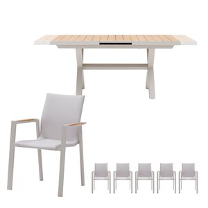 Royal Seasons Solare 6-zits tuinset uitschuifbaar - afbeelding 1