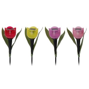 Solarlamp tulp - 4 ass. kleuren - afbeelding 2