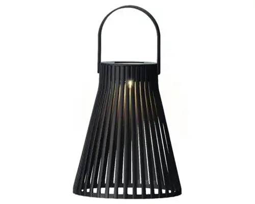 Solarverlichting zwart Solar lantaarn steady - D 14,5 x H 18,5 cm