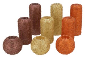 Sparkly Copper/Bronze/Champagne T-Lights S/3 - afbeelding 1