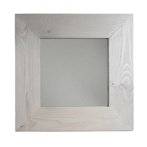 Spiegel hout vierkant white wash