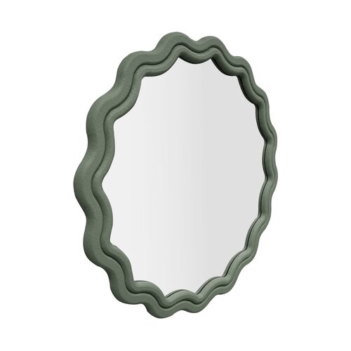 Spiegel Wavy D 80 cm sage green - afbeelding 1