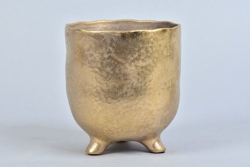 St Tropez Pot Gold - 14 x 15 cm