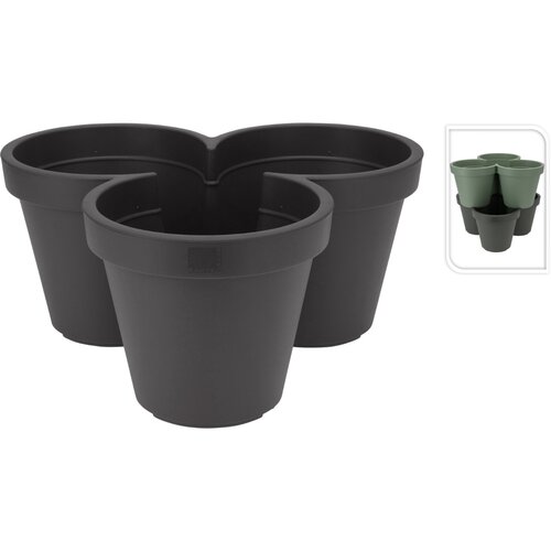 Stapelbare bloempot D44xH20-cm