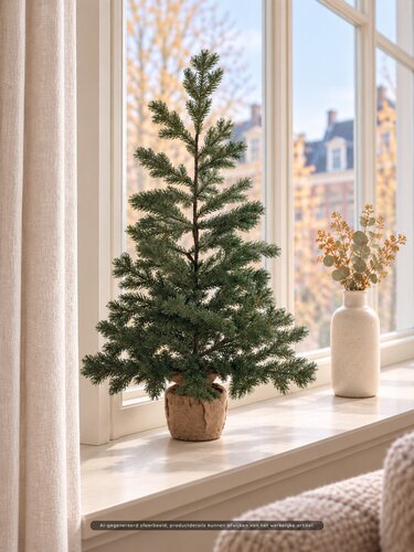 Startree Kunstkerstboom Albany pine op jute voet - H 60 cm - afbeelding 2
