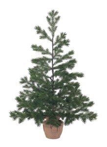 Startree Kunstkerstboom Albany pine op jute voet - H 60 cm - afbeelding 1