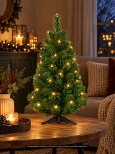 Startree Kunstkerstboom Arctic spruce - incl 24 lampjes - H 60 cm - afbeelding 2
