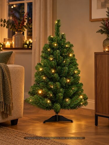 Startree Kunstkerstboom Arctic spruce - incl 42 lampjes - H 90 cm - afbeelding 2